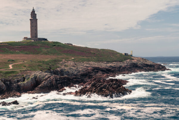 Lighthouse shown in the picture above is the Torre de Hercules in A Coruna.